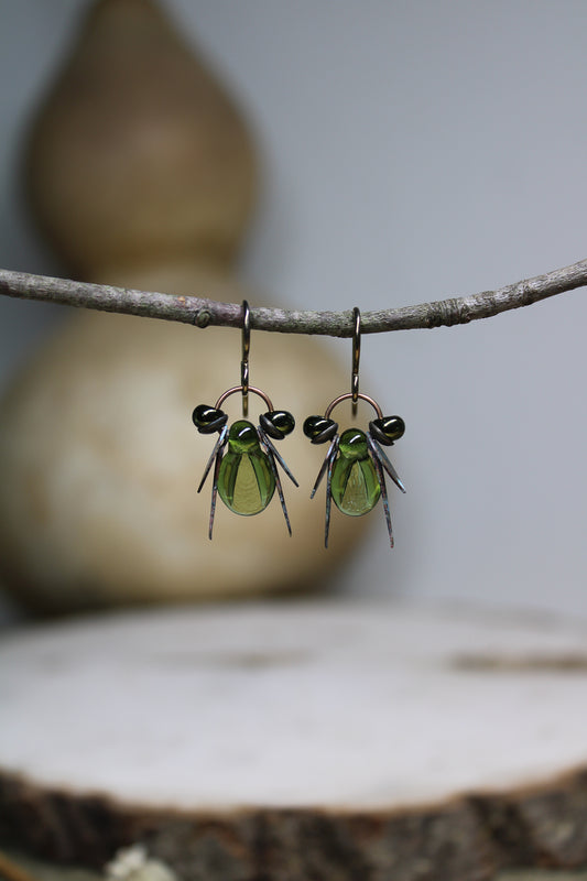 Whimsical Green Beetle