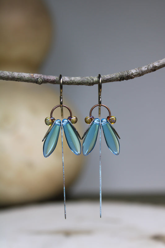 Elegant Blue Dragonfly